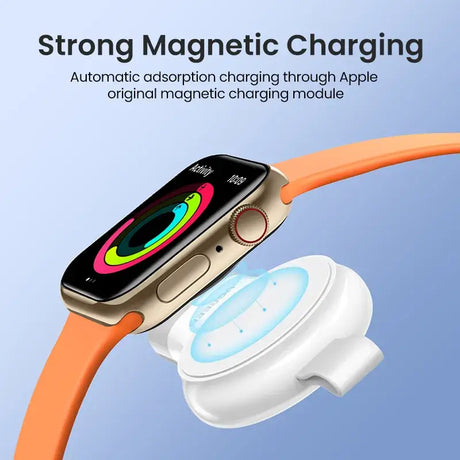 An image of a smart watch with a charging cable