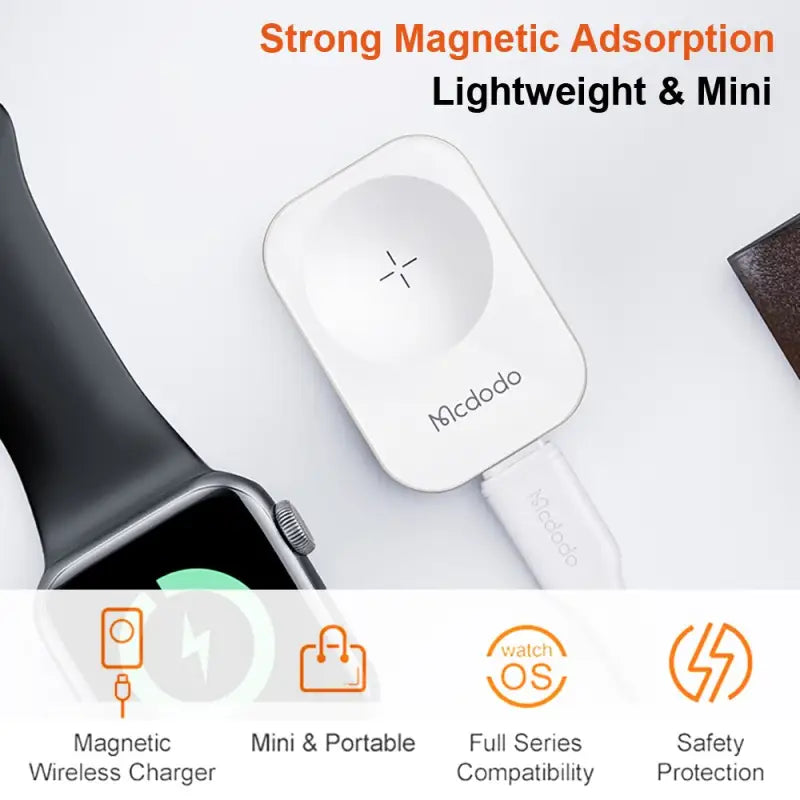 the charging device is connected to an apple watch