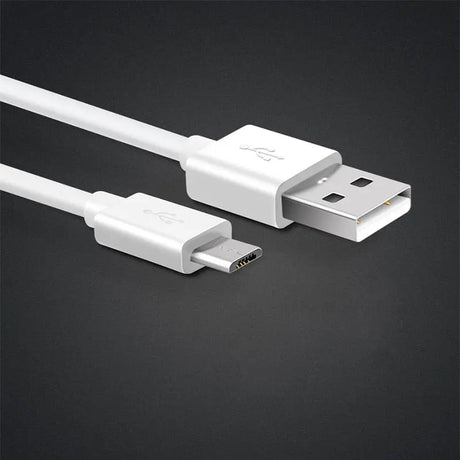 a white usb cable connected to an iphone