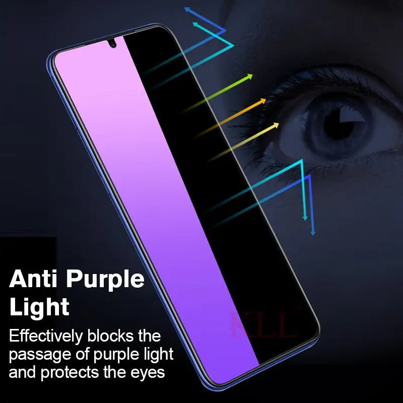 an image of a woman’s face with the text,’anti purple ’