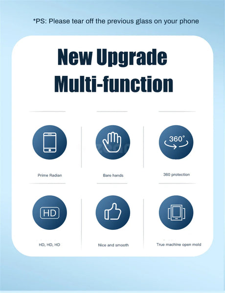 Infographic displaying new upgrade features for a multi-function device or application.