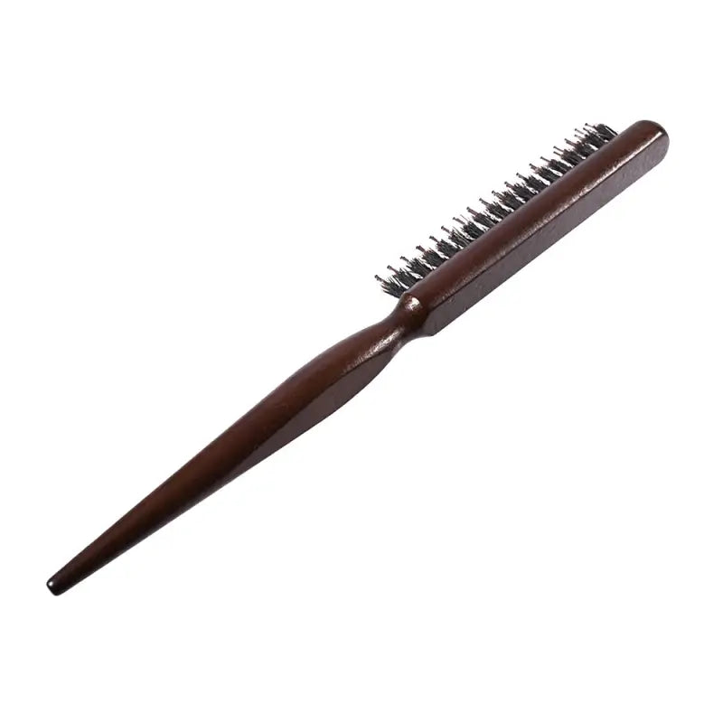 the wet brush brush is a dark brown brush with a wooden handle