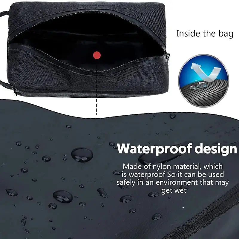a close up of a bag with waterproof material and a button