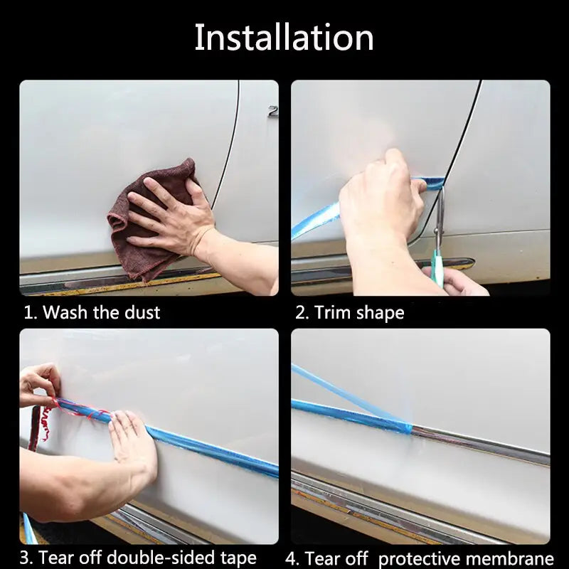 a person using a tape to install a window
