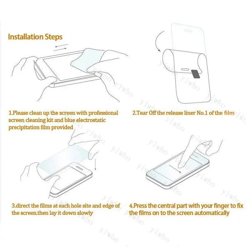 the instructions for the screen protector