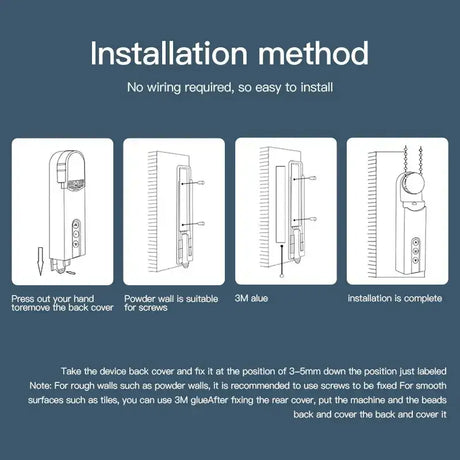 The instructions for installing a shower door