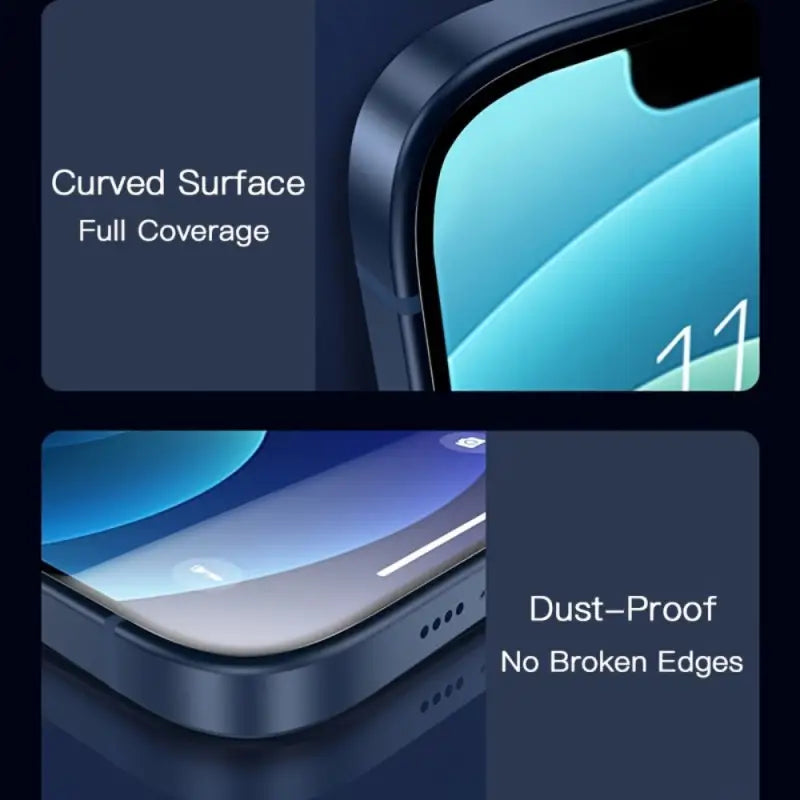 a close up of a cell phone with a curved surface and a full coverage screen