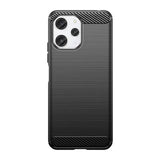 the back of the iphone 11 case in black carbon