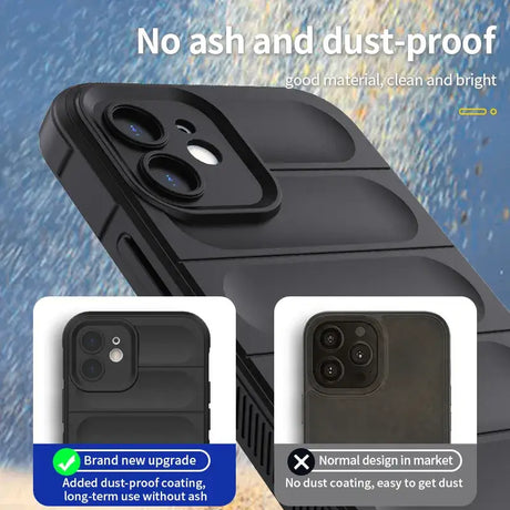 The iphone 11 case is shown with the camera attached to the back of the case