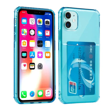 the iphone 11 case is shown with a credit card slot