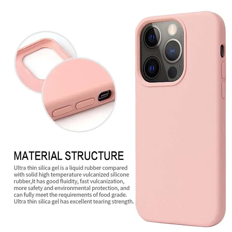 the case is pink and has a circular hole for the camera