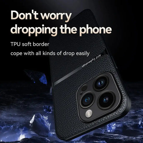 The iphone 11 case is made from premium leather and features a protective back panel that protects the back of the case