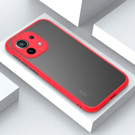 The iphone 11 case is shown in red