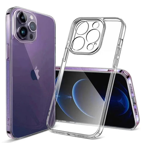 the back of an iphone case with a purple background