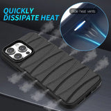 the case is made from a black fabric and features a built air vent