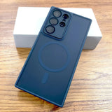 the back of the iphone 11 pro in blue