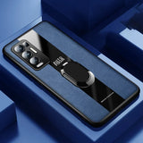 the iphone 11 pro case is shown in a blue background