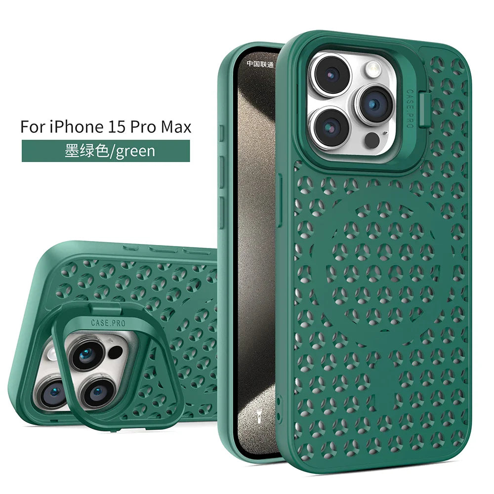 the iphone 11 pro case in green