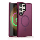 The back of the iphone 11 pro case in purple