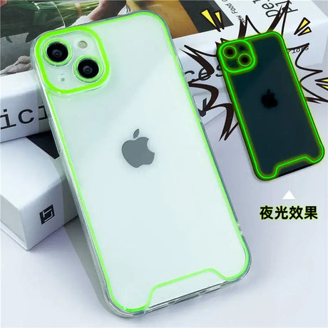 Iphone 11 pro max case with neon green bumper