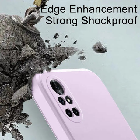 a pink iphone case with a broken hole in the middle