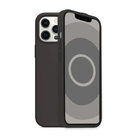 IPhone with a black case and multiple camera lenses visible.