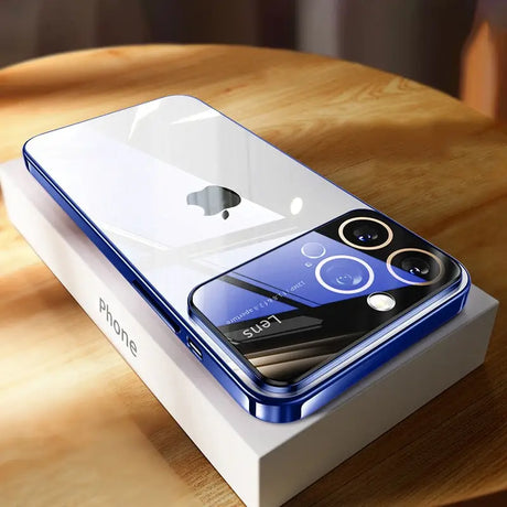 an iphone with a charging box on top