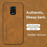 the back of an iphone case with the text, authentic, sheepskin
