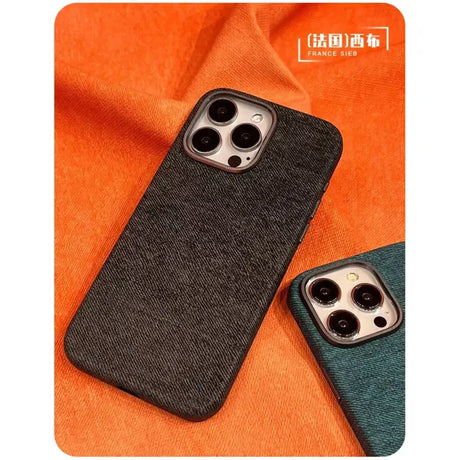 Iphone case with a black texture