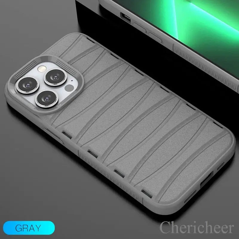 the case is made from a protective material and has a protective material for the phone