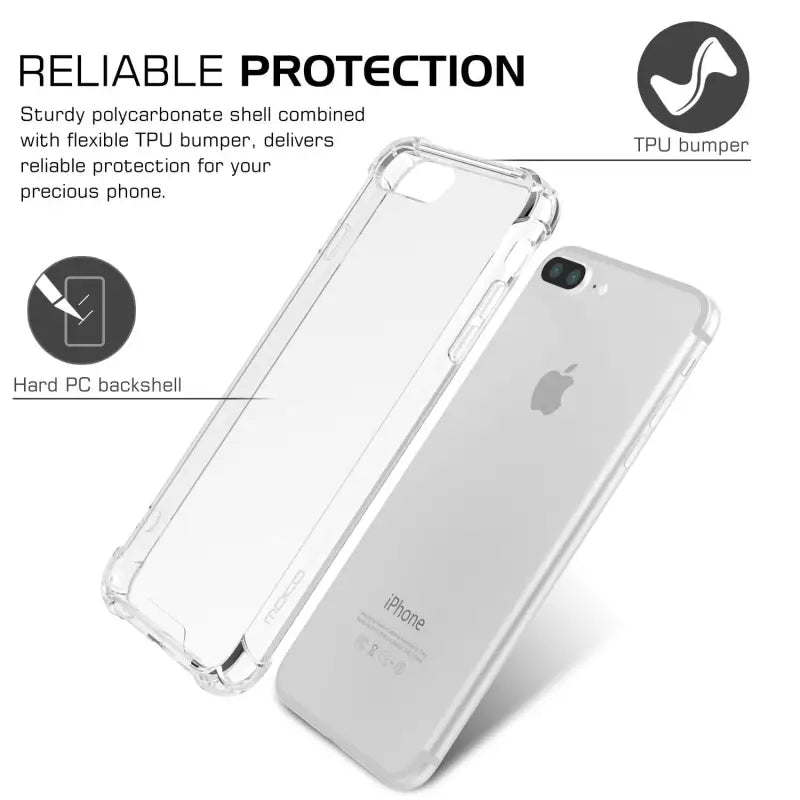 the back of the iphone case with its clear back