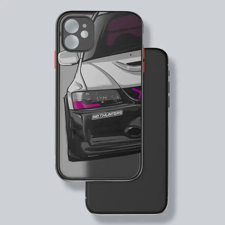 The iphone case is designed to look like a car