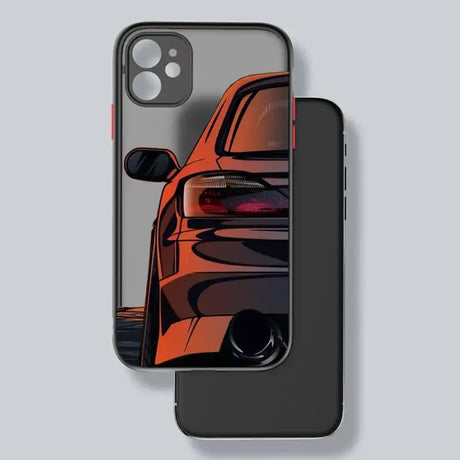 The iphone case is designed to look like a car