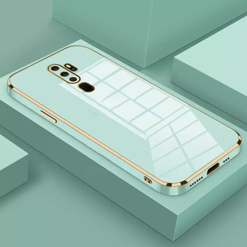 The iphone case is designed to look like a white and gold iphone