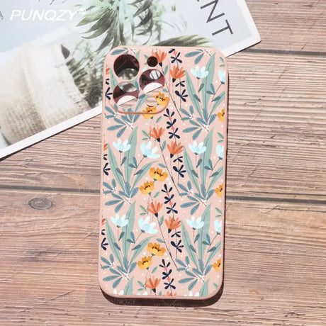 Iphone case with floral pattern