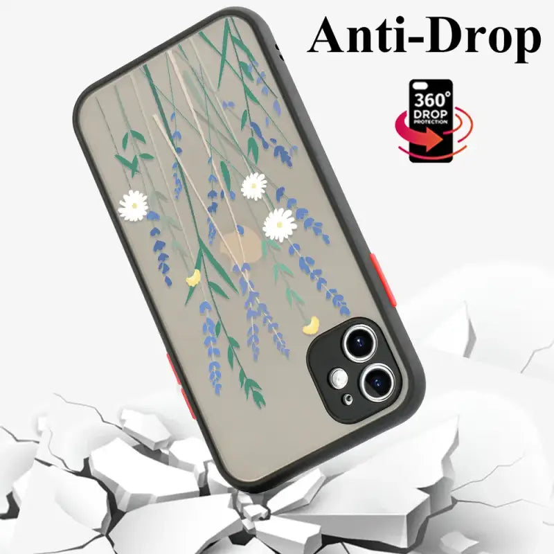 an iphone case with a flower design on it