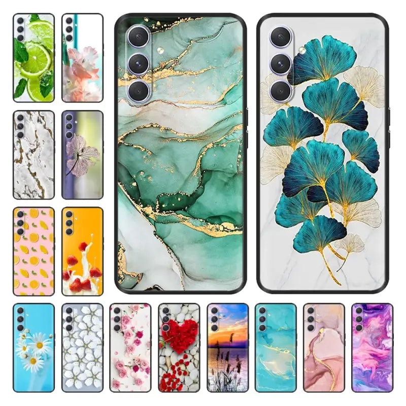 iphone case with flowers and leaves