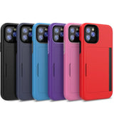 Candy Coloured Card Holder Case For iPhone 14 13 12 11 Pro Max Plus 7 8 6 6s X XS MAX XR Armor Card Slot Cover