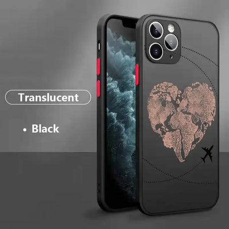 The iphone case with a heart on it