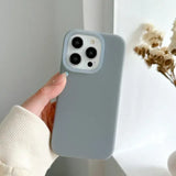 the iphone case is shown in a light blue color