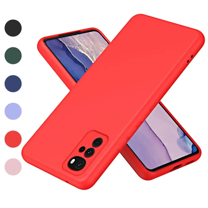the red iphone case is shown with a white background