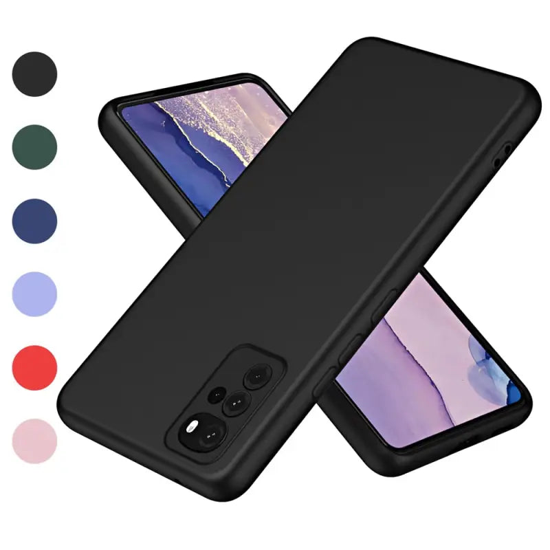a black case with a phone in the background