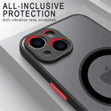 an iphone case with a red light on it