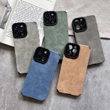 the iphone case is made from genuine leather and features a leather back and a leather back