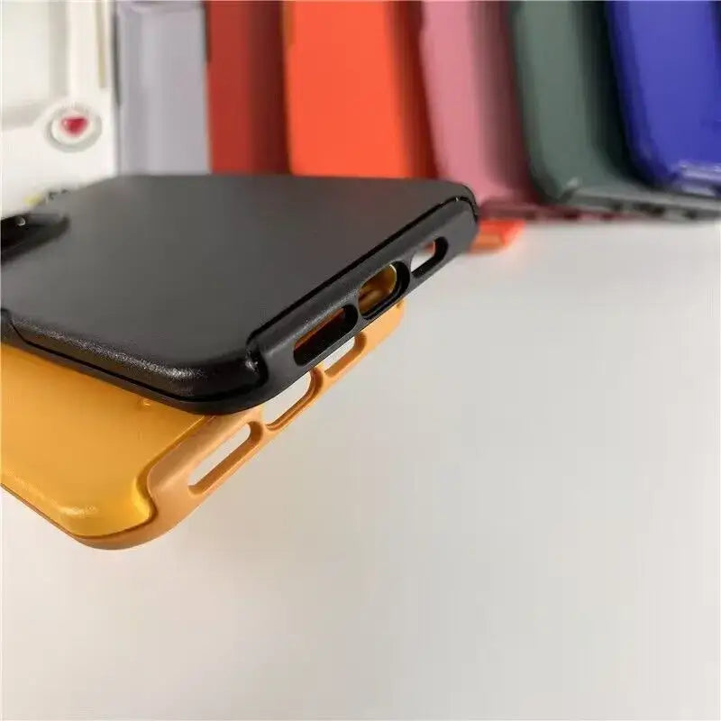 the iphone case is made from a plastic material