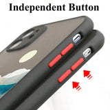 the iphone case is open and showing the red button