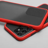 the red iphone case is shown with the back of the phone