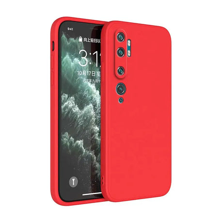 the red iphone case is shown with the back of the phone