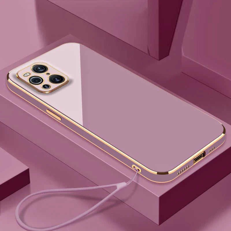 the iphone case is shown in a purple box