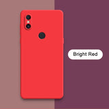 the red iphone case is shown with the text, bright red